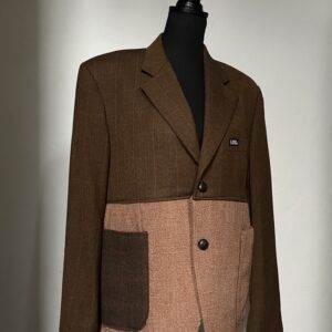 Two tone blazer bruin